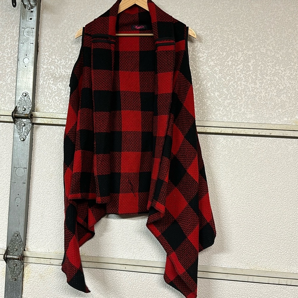 Buffalo Black & Red Plaid Vest with Pockets